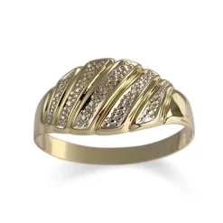 Bague d'occasion or 2 tons 750 diamant