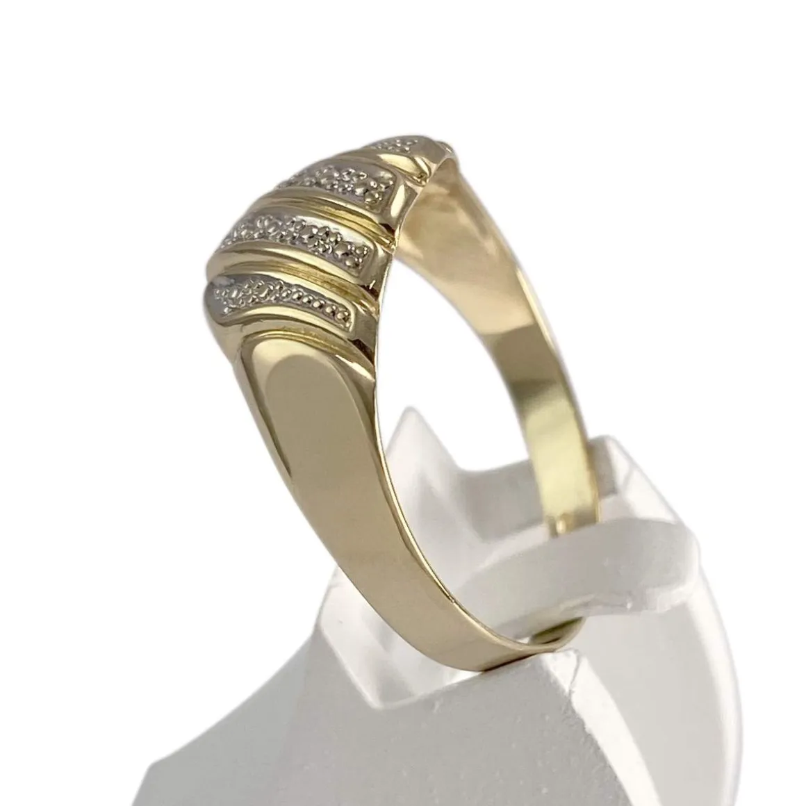 Bague d'occasion or 2 tons 750 diamant