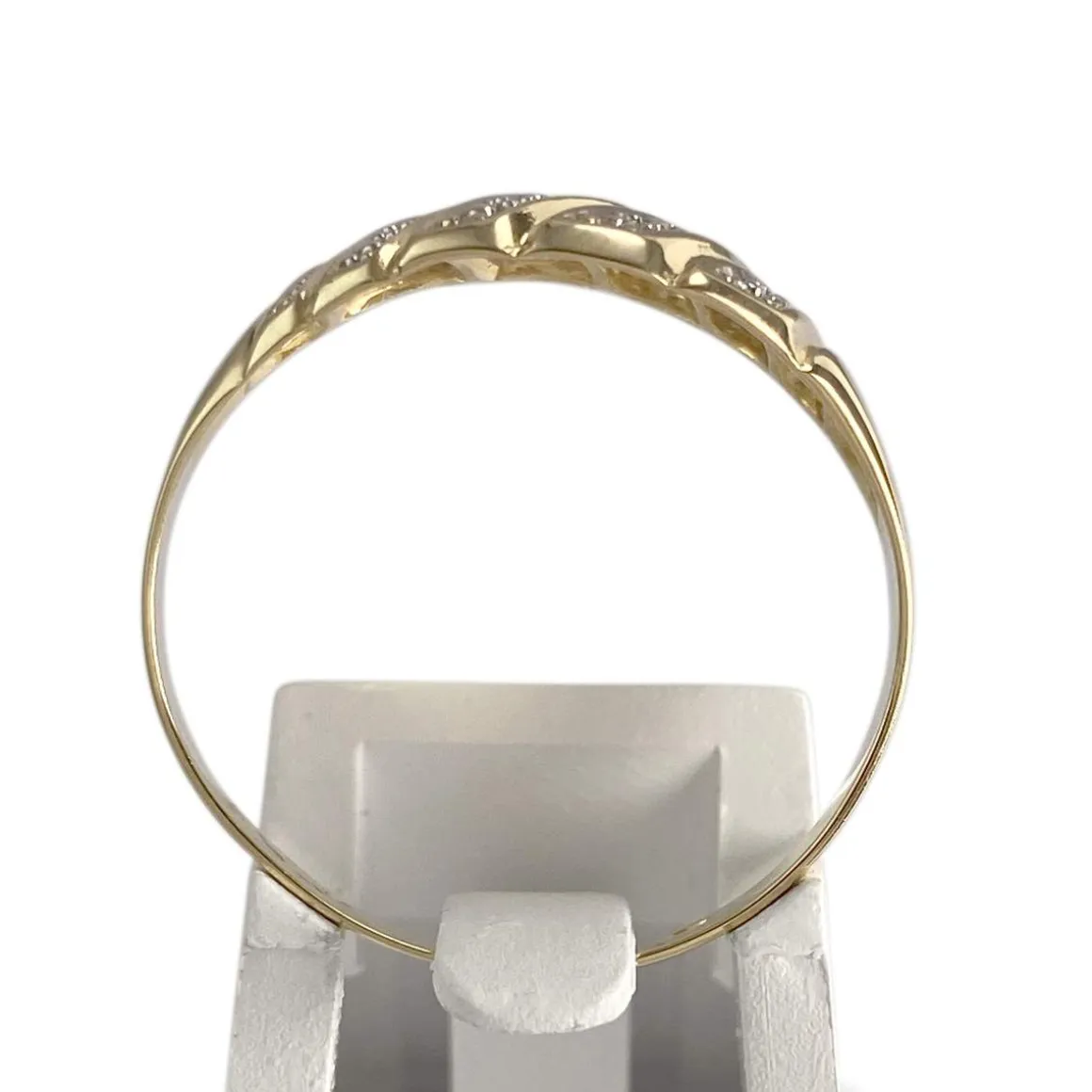 Bague d'occasion or 2 tons 750 diamant