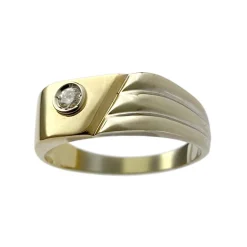 Bague d'occasion or 750 2 tons diamant