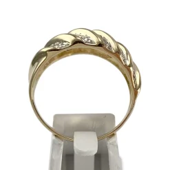 Bague d'occasion  or 750 2 tons diamant