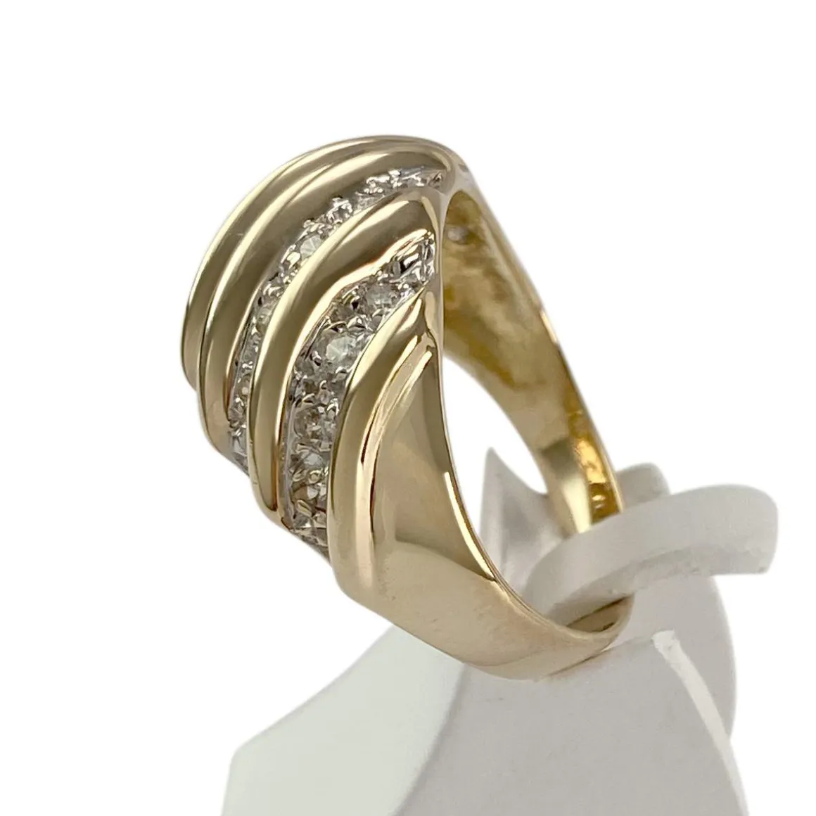 Bague d'occasion or 750 2 tons diamant