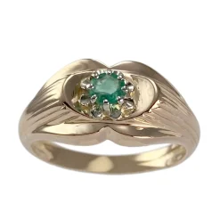 Bague d'occasion or 750 2 tons émeraude