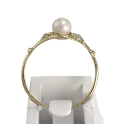 Bague d'occasion  or 750 2 tons perle de culture