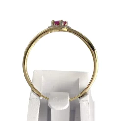 Bague d'occasion or 750 2 tons rubis