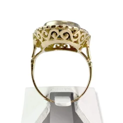 Bague d'occasion or 750 2 tons saphir diamants
