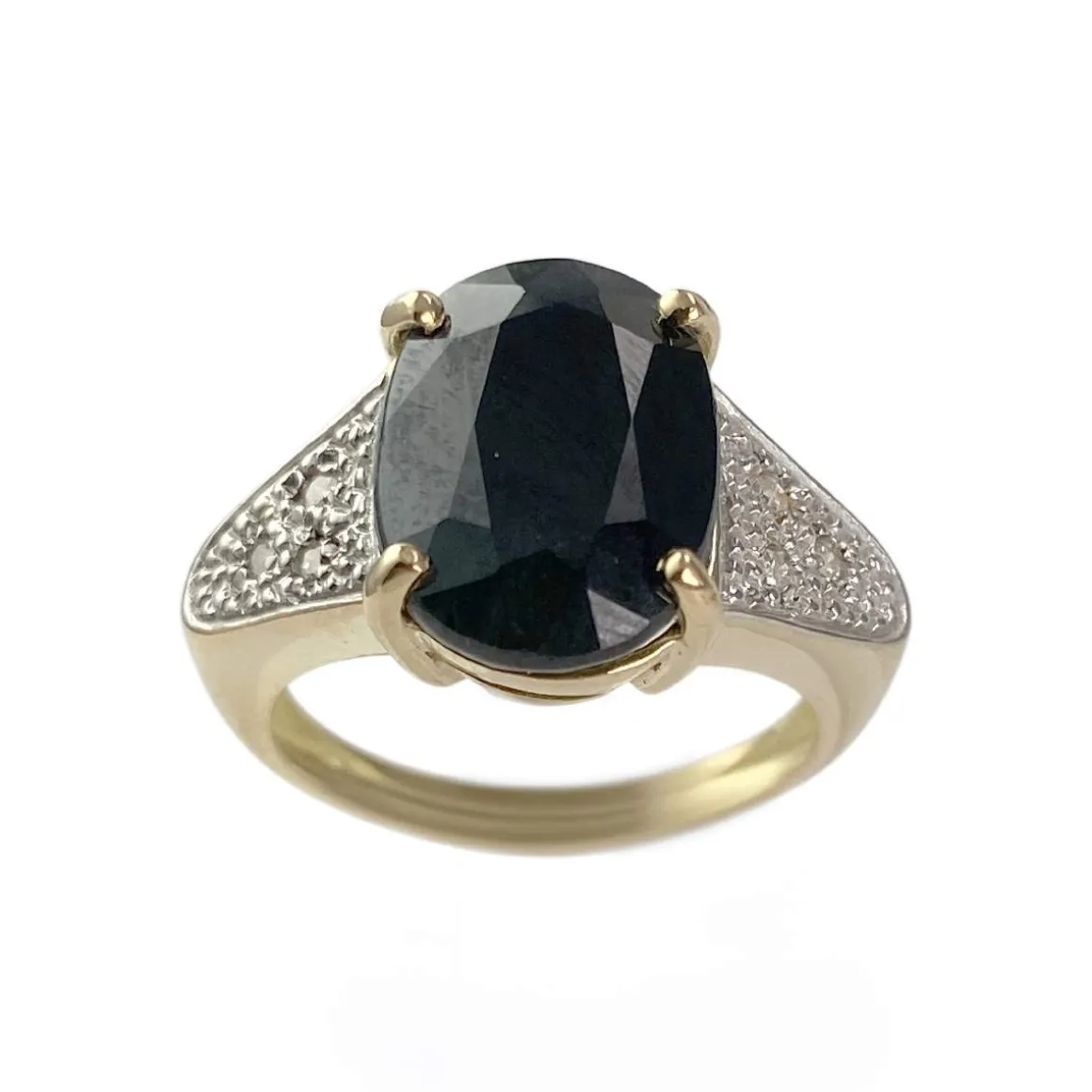 Bague d'occasion or 750 2 tons saphir diamant