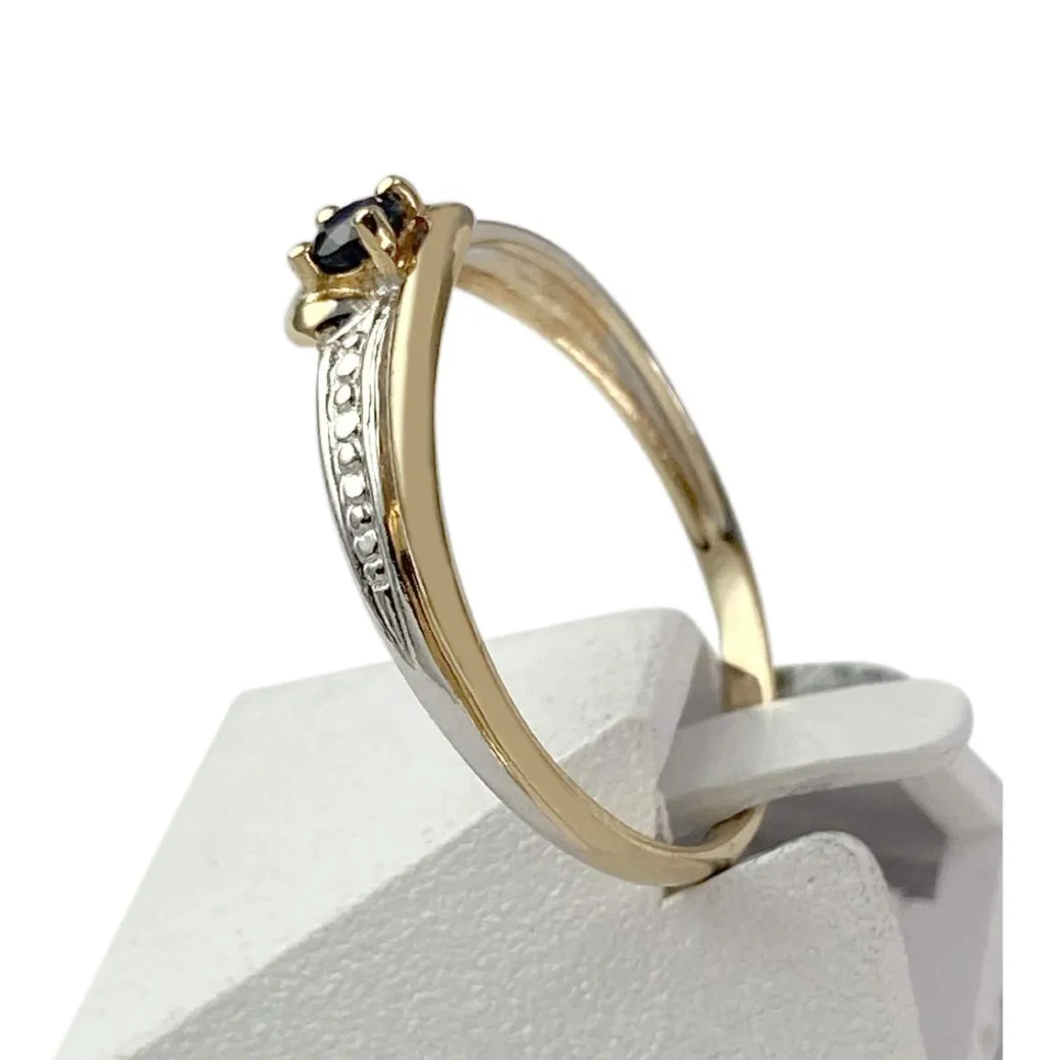 Bague d'occasion or 750 2 tons saphir