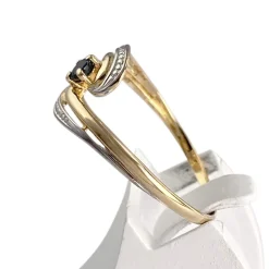 Bague d'occasion  or 750 2 tons saphir
