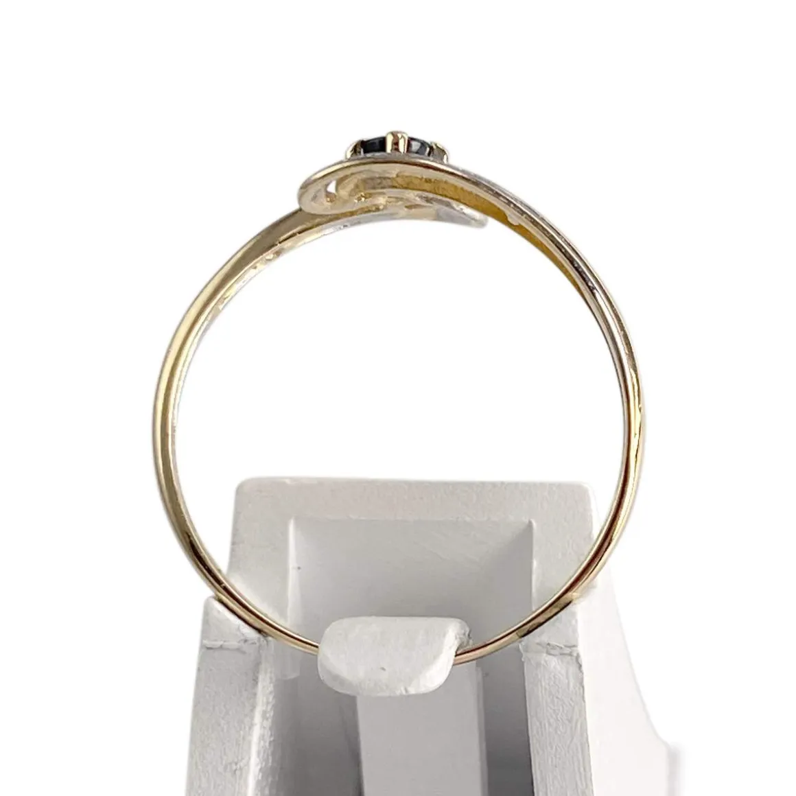 Bague d'occasion or 750 2 tons saphir