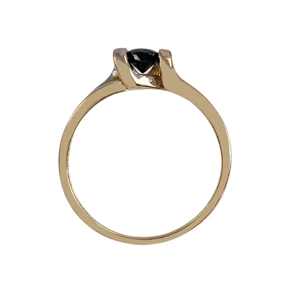 Bague d'occasion or 750 2 tons saphir