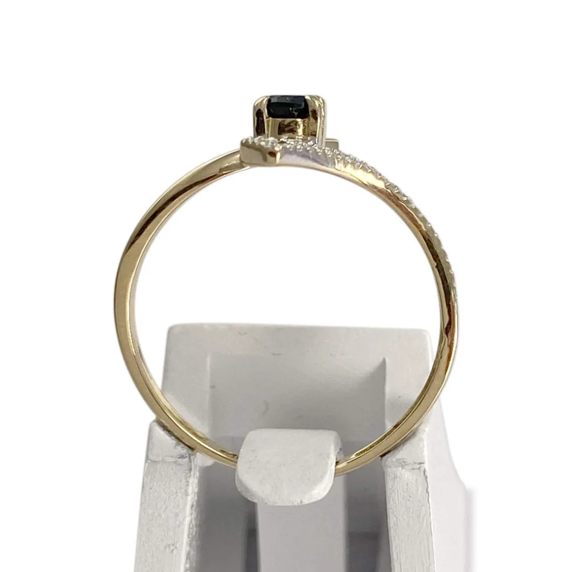 Bague d'occasion or 2 tons 750 saphir