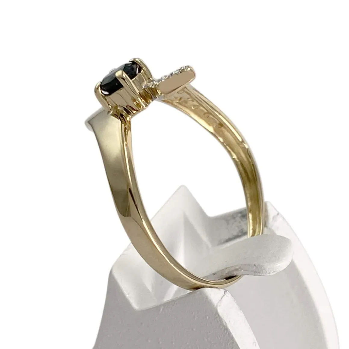 Bague d'occasion or 2 tons 750 saphir