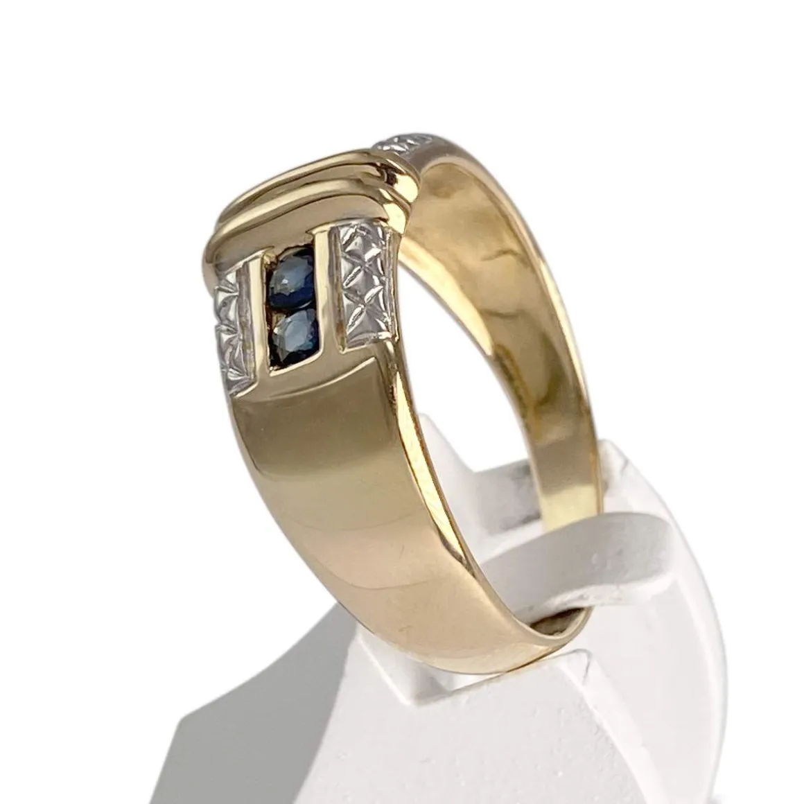 Bague d'occasion or 750 2 tons saphirs