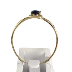 Bague d'occasion or 750 2 tons saphir