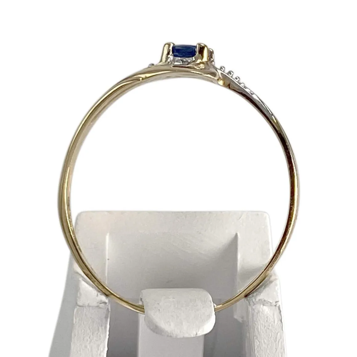 Bague d'occasion or 750 2 tons saphir