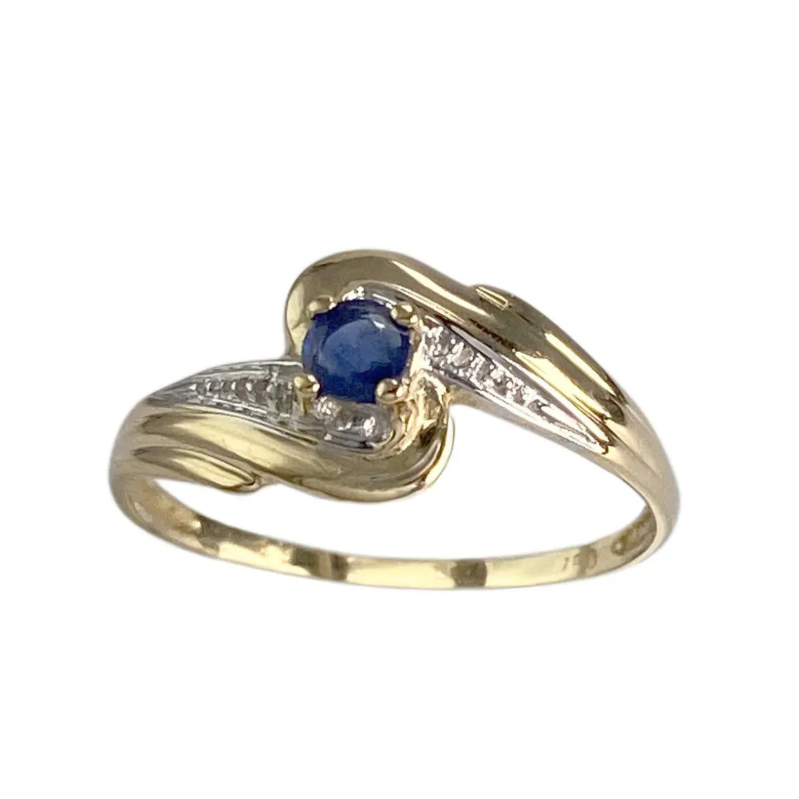 Bague d'occasion or 750 2 tons saphir