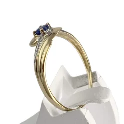 Bague d'occasion or 750 2 tons saphir
