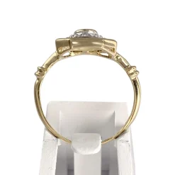 Bague d'occasion or 750 2 tons saphir saphirs diamants