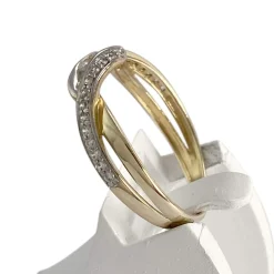 Bague d'occasion or 375 2 tons zirconias
