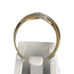 Bague d'occasion or 375 2 tons zirconias