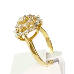 Bague d'occasion or 750 2 tons zirconias
