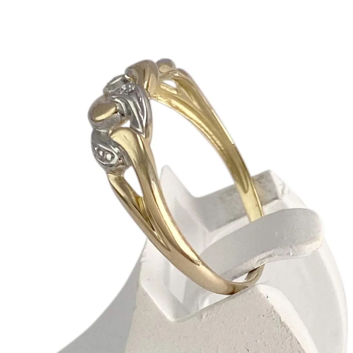 Bague d'occasion 2 tons or 750