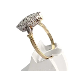 Bague d'occasion 2 tons or 750 marquise diamants