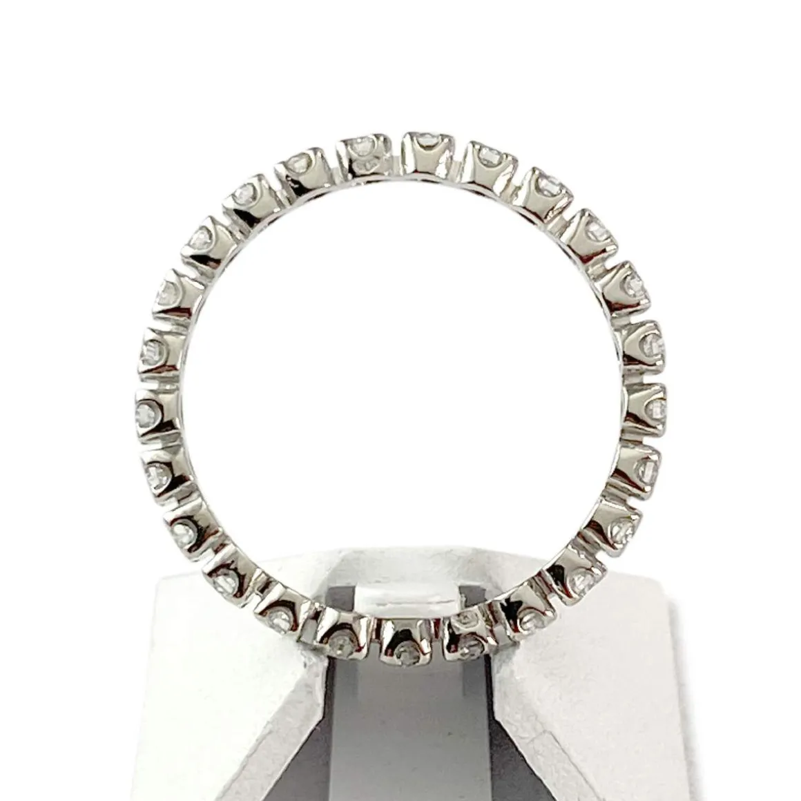Bague d'occasion tour complet or 750 blanc diamants