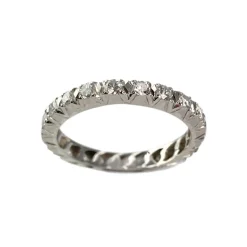 Bague d'occasion tour complet or 750 blanc diamants
