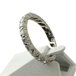 Bague d'occasion tour complet or 750 blanc diamants