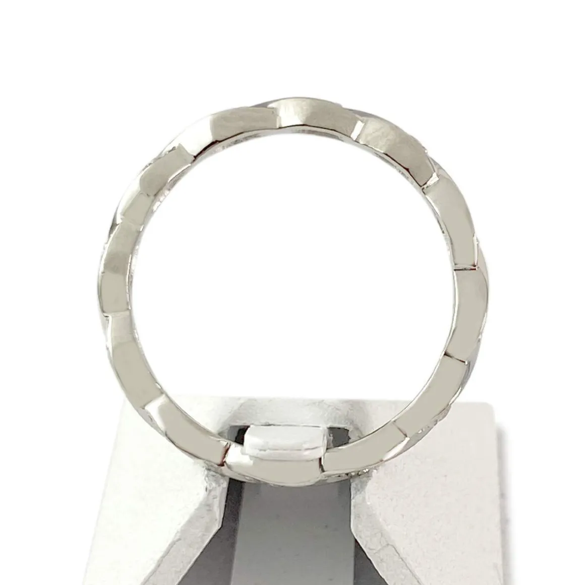 Bague d'occasion tour complet or 750 blanc diamants