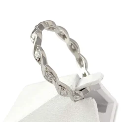 Bague d'occasion tour complet or 750 blanc diamants