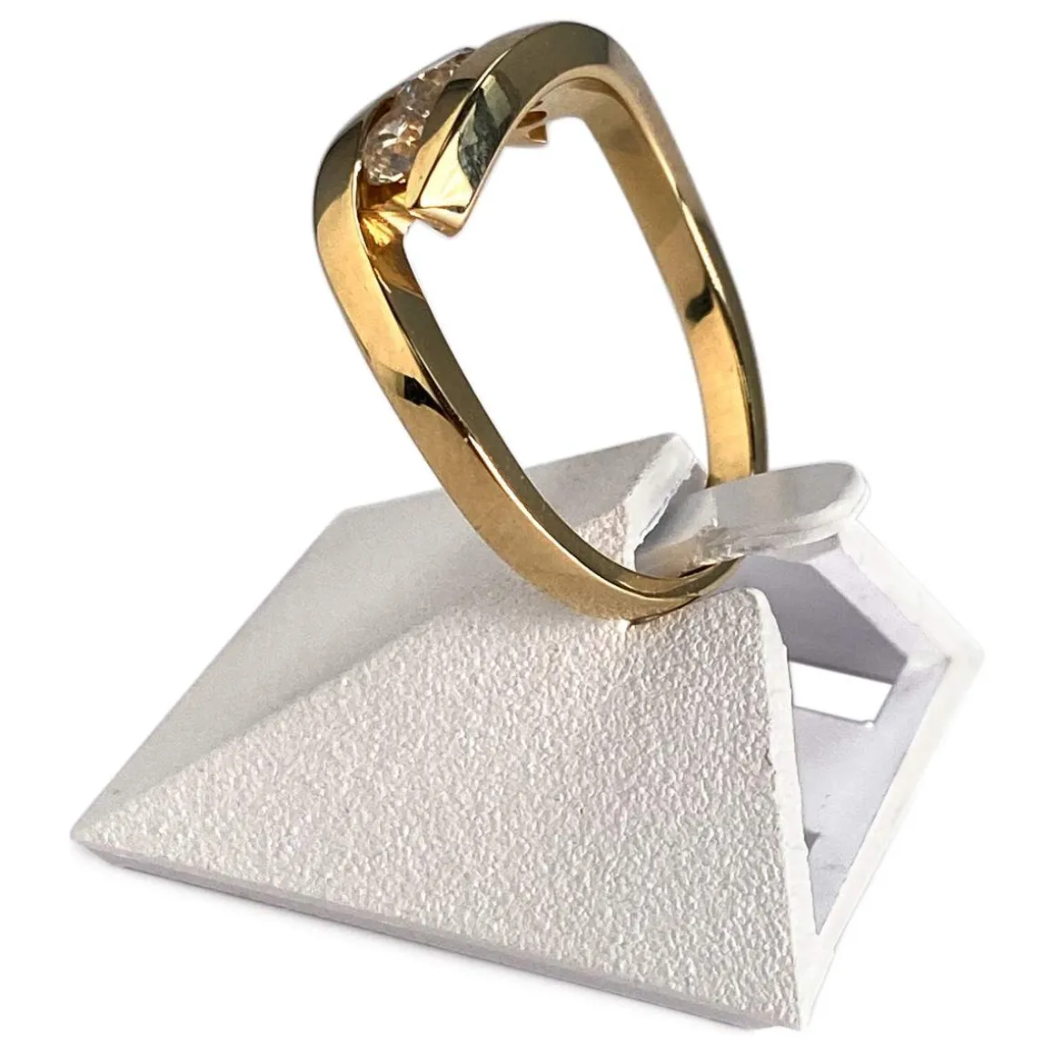 Bague d'occasion Trilogy or 750 jaune diamants