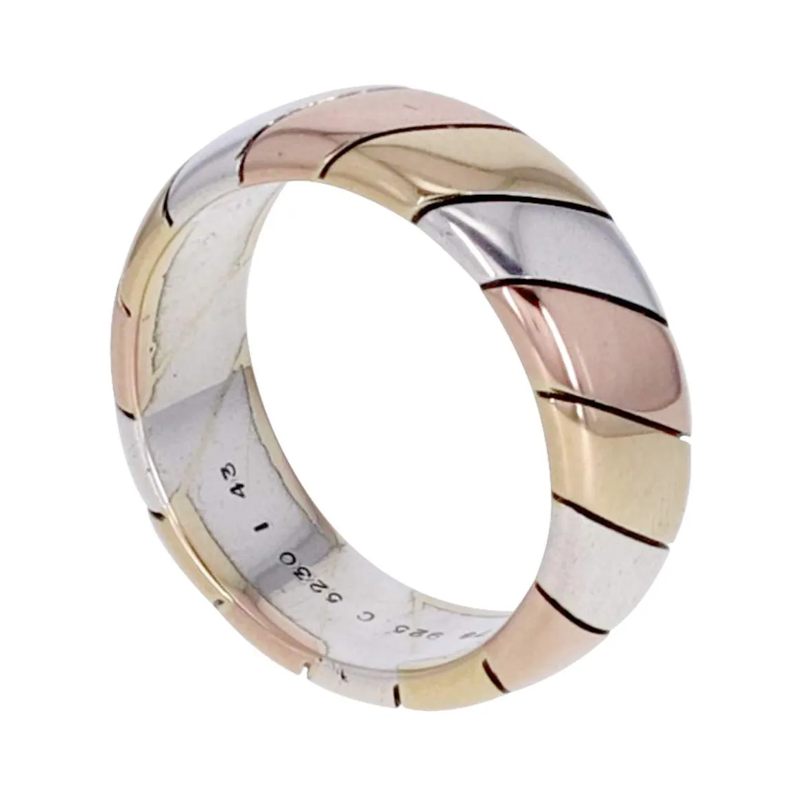 Bague d'occasion VAN CLEEF & ARPELS Bandeau femme argent 925/1000 or jaune 750/1000 or rose 750/1000