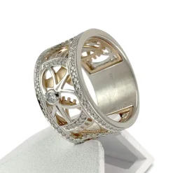 Bague d'occasion Vesontio 2 ors 750 diamants 0,40 carat