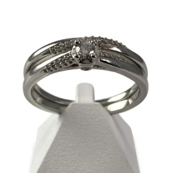 Bague duo d'occasion or 750 diamant