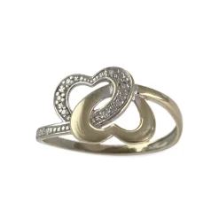 Bague endely d'occasion or 375 2 tons diamants