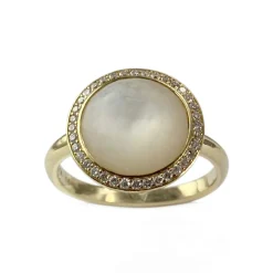 Bague IPPOLITA d'occasion or 750 jaune diamant nacre