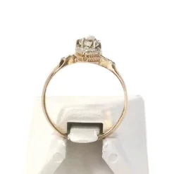 Bague marquise d'occasion or 750 jaune platine et diamants