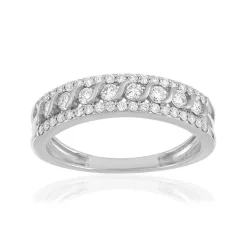 Bague MATY Or 750 blanc Diamants blancs
