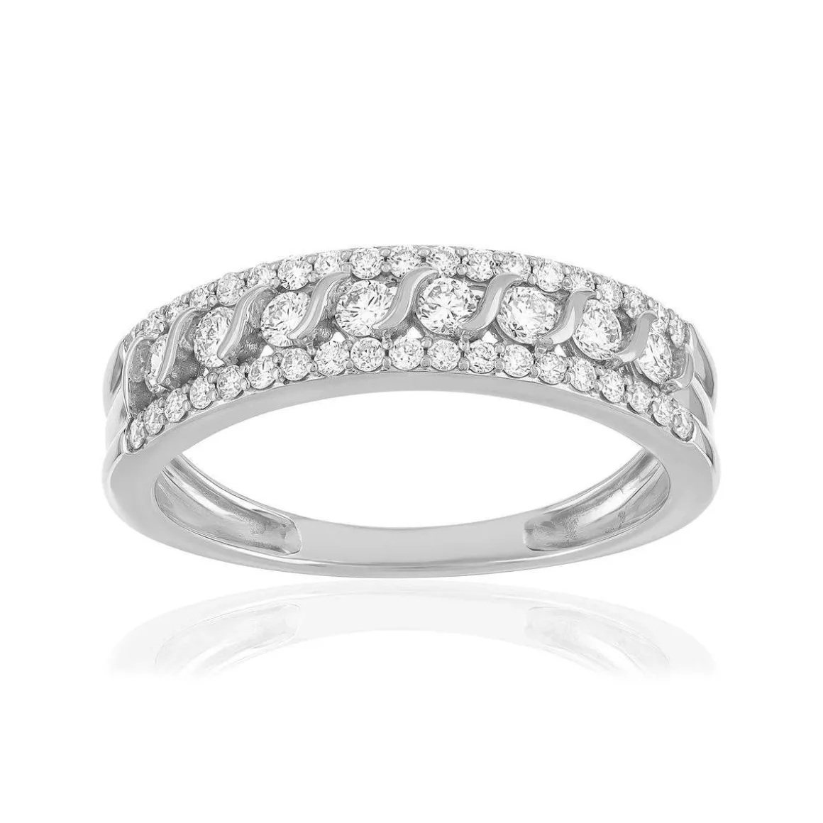 Bague MATY Or 750 blanc Diamants blancs