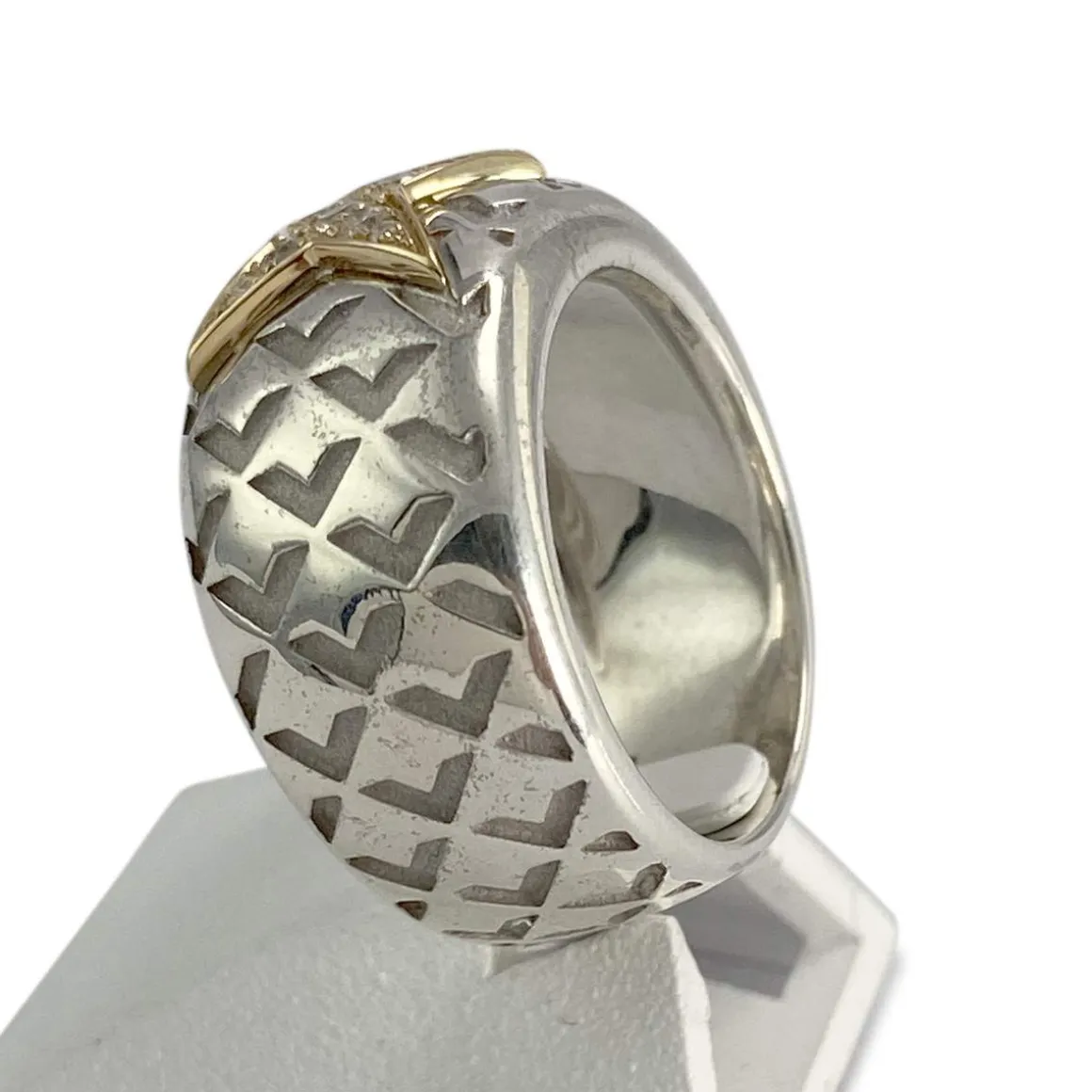 Bague MAUBOUSSIN d'occasion argent gris diamants