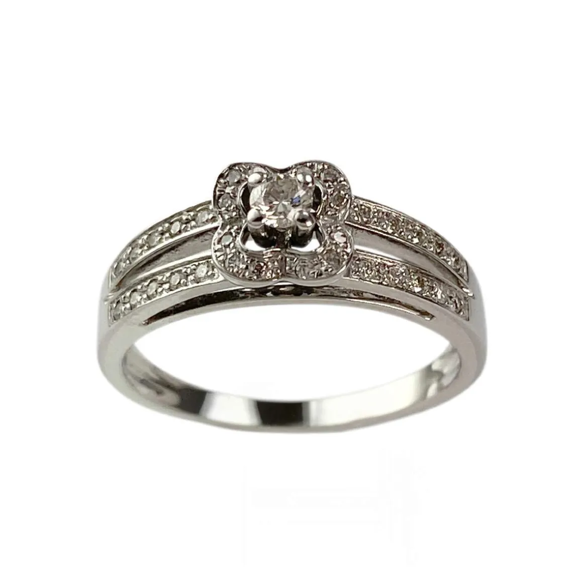 Bague MAUBOUSSIN d'occasion or 750 blanc diamant