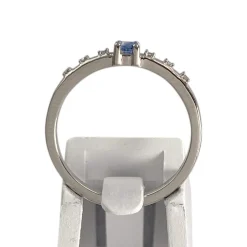 Bague MAUBOUSSIN d'occasion or 750 blanc diamants saphir