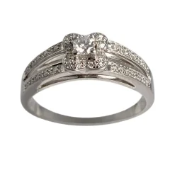 Bague MAUBOUSSIN d'occasion or 750 blanc diamants