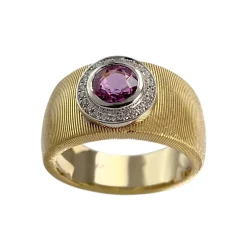 Bague MAUBOUSSIN d'occasion  or 750 2 tons  diamants, saphir