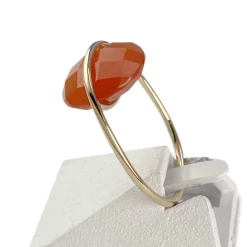 Bague Morganne Bello d'occasion or 750 jaune cornaline