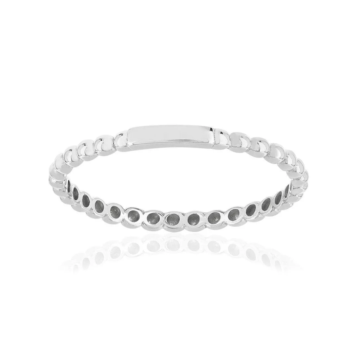 Bague or 375 blanc