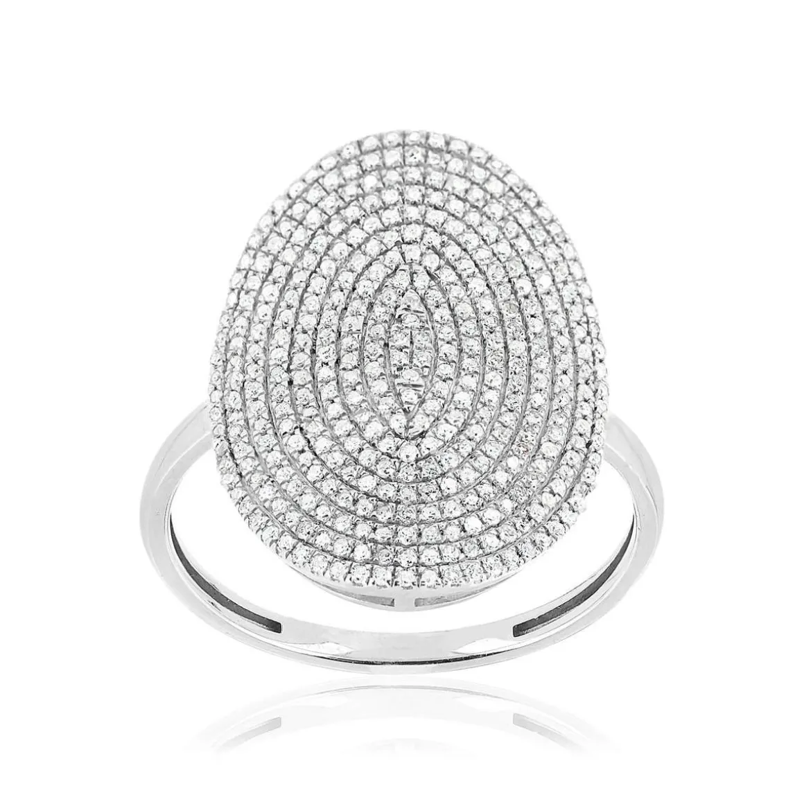 Bague or 375 blanc diamant